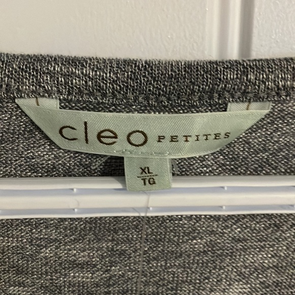 CLEO Haachi SWEATER TOP Side Zips GREY Sz XLP - Picture 5 of 7